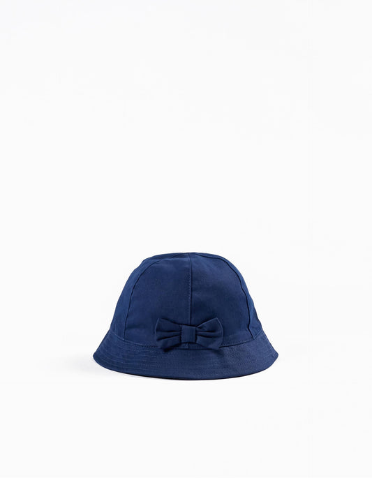 Zippy Twill Hat With Bow For Girls