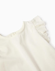 Zippy Cotton Sleeveless T-Shirt With Frills For Girls