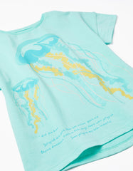 Zippy Cotton T-Shirt For Girls Jellyfish