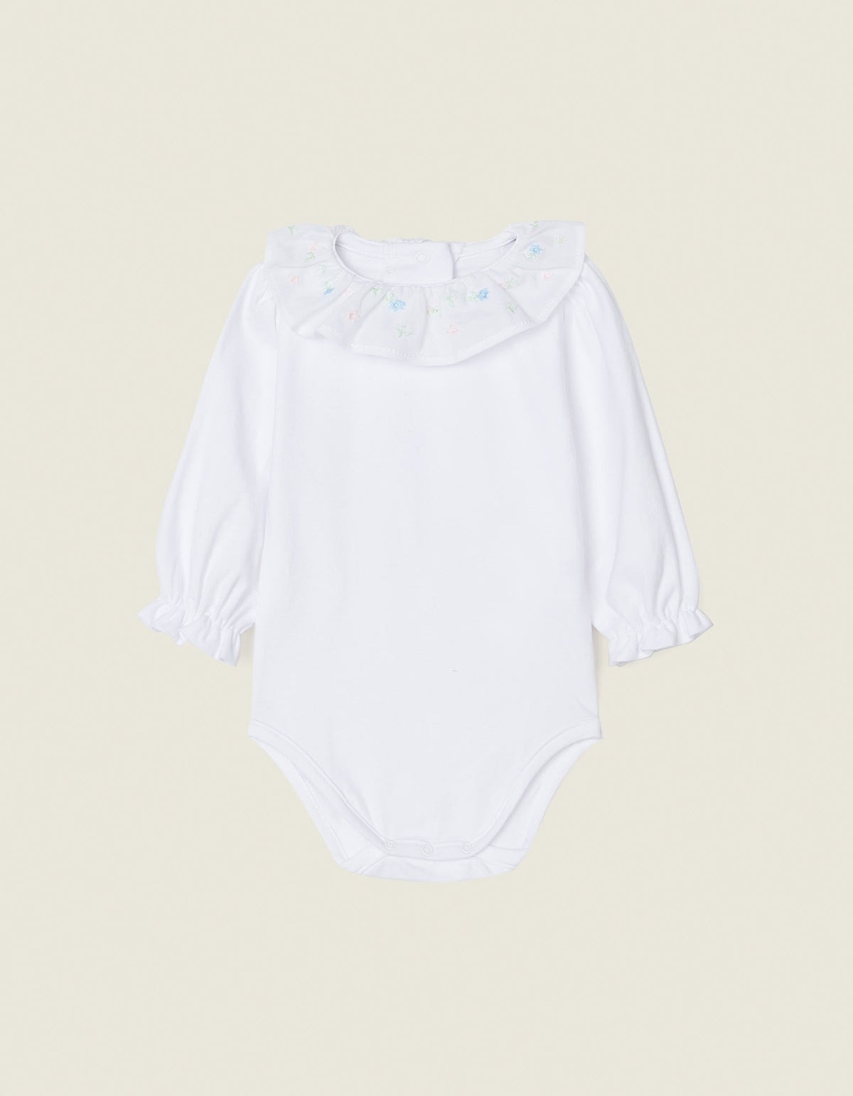 Zippy Newborn Baby Girls Bodysuit With Embroidered Flowers