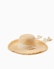 Zippy Wide Brim Straw Hat For Girls