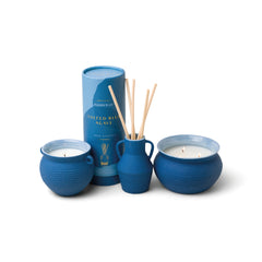 Paddy Wax Santorini 4Fl Oz Blue Ceramic Diffuser Blue Agave