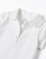 Zippy Short Sleeve Polo Shirt With Frills For Baby Girls