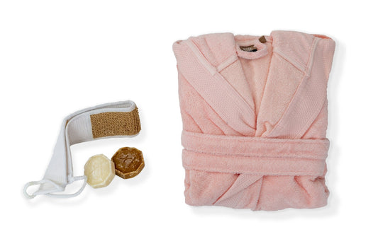 Microvelour Bath Robe & Slippers Gift Box