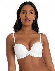 Isla&Evie Padded Lace Trim Bra 32A / White