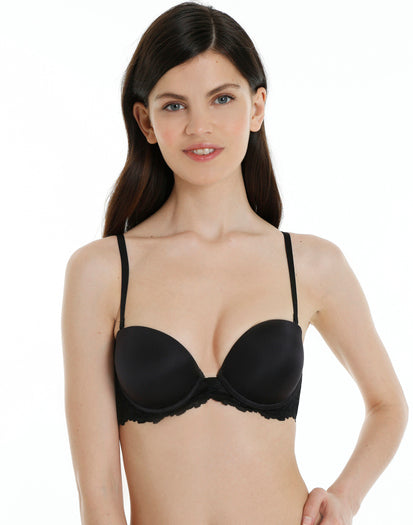 Isla&Evie Padded Lace Trim Bra 32A / Black