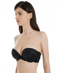 Isla&Evie Padded Lace Trim Bra 32A / Black