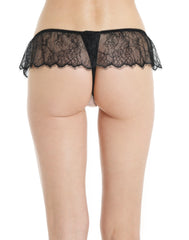 Isla & Evie Satin & Lace Frill Thong