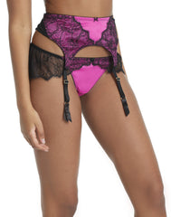 Isla & Evie Fuscia Suspender Belt