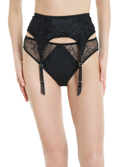 Isla & Evie Black Core Suspender Belt