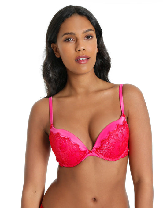 Isla & Evie Coral Pink Dbl Pu Bra 32A / PINK