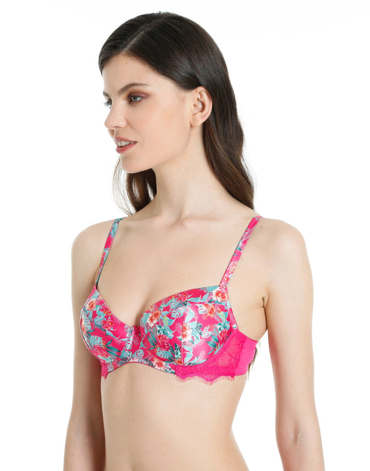 Isla & Evie Coral Balconette Bra 32A / PINK