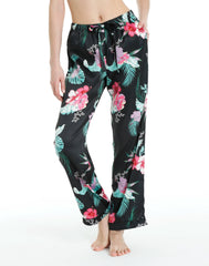 Isla & Evie Animal Fuscia Long Pant XS / BLACK