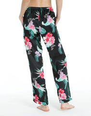 Isla & Evie Animal Fuscia Long Pant XS / BLACK