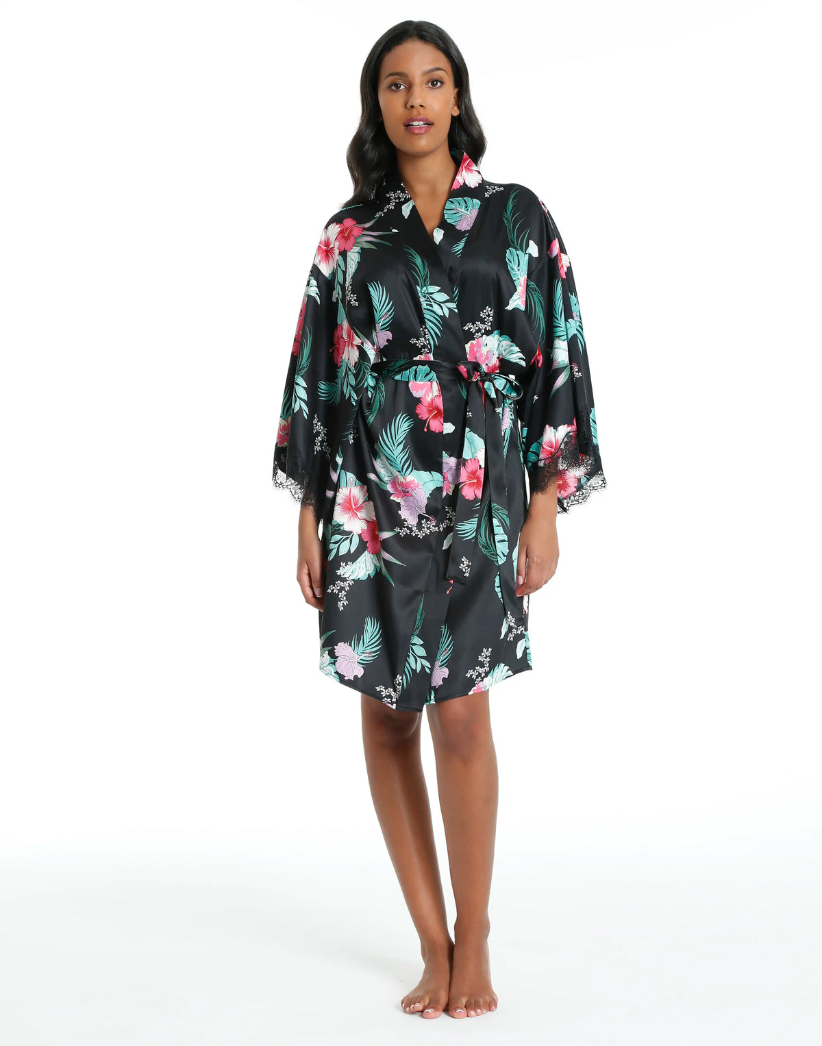 Isla & Evie Coral Robe XS / BLACK