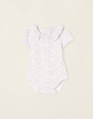 Newborn White Short-Sleeved Bodysuit