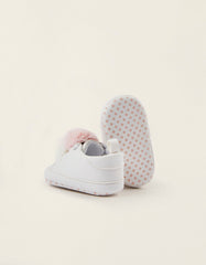 Zippy Newborn Baby Girls Trainers With Pompoms