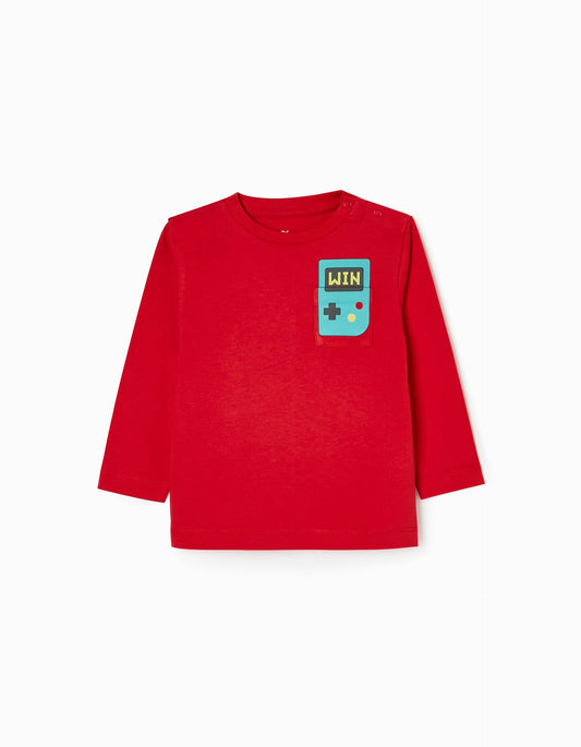 Zippy Baby Boys 'Win' Long Sleeve Cotton T-Shirt