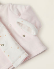 Zippy Velour Jacket With Hood For Newborn Baby Girls, Pink