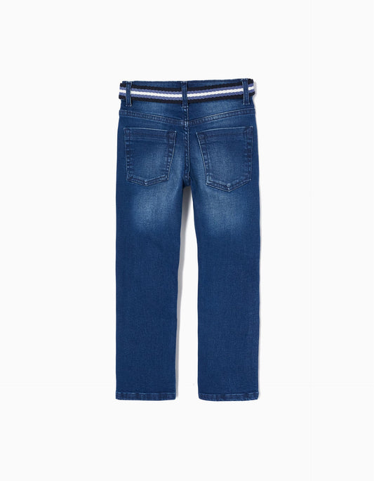 Zippy Boys 'Straight Fit' Cotton Jeans With Belt