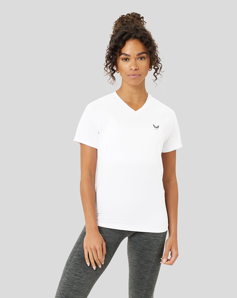 Women'S White Protek Training Tee