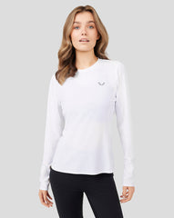 Women'S White Metatek Long Sleeve Training Tee