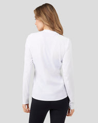 Women'S White Metatek Long Sleeve Training Tee