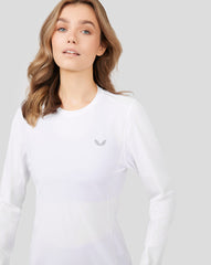 Women'S White Metatek Long Sleeve Training Tee