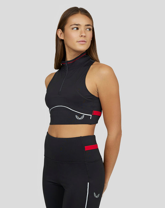 Women's Black Ultrarun Running Crop Top