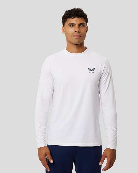 White Protek Long Sleeve Training Tee