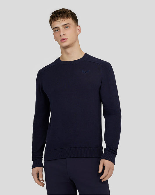 Midnight Navy Golf Knitted Crew Neck