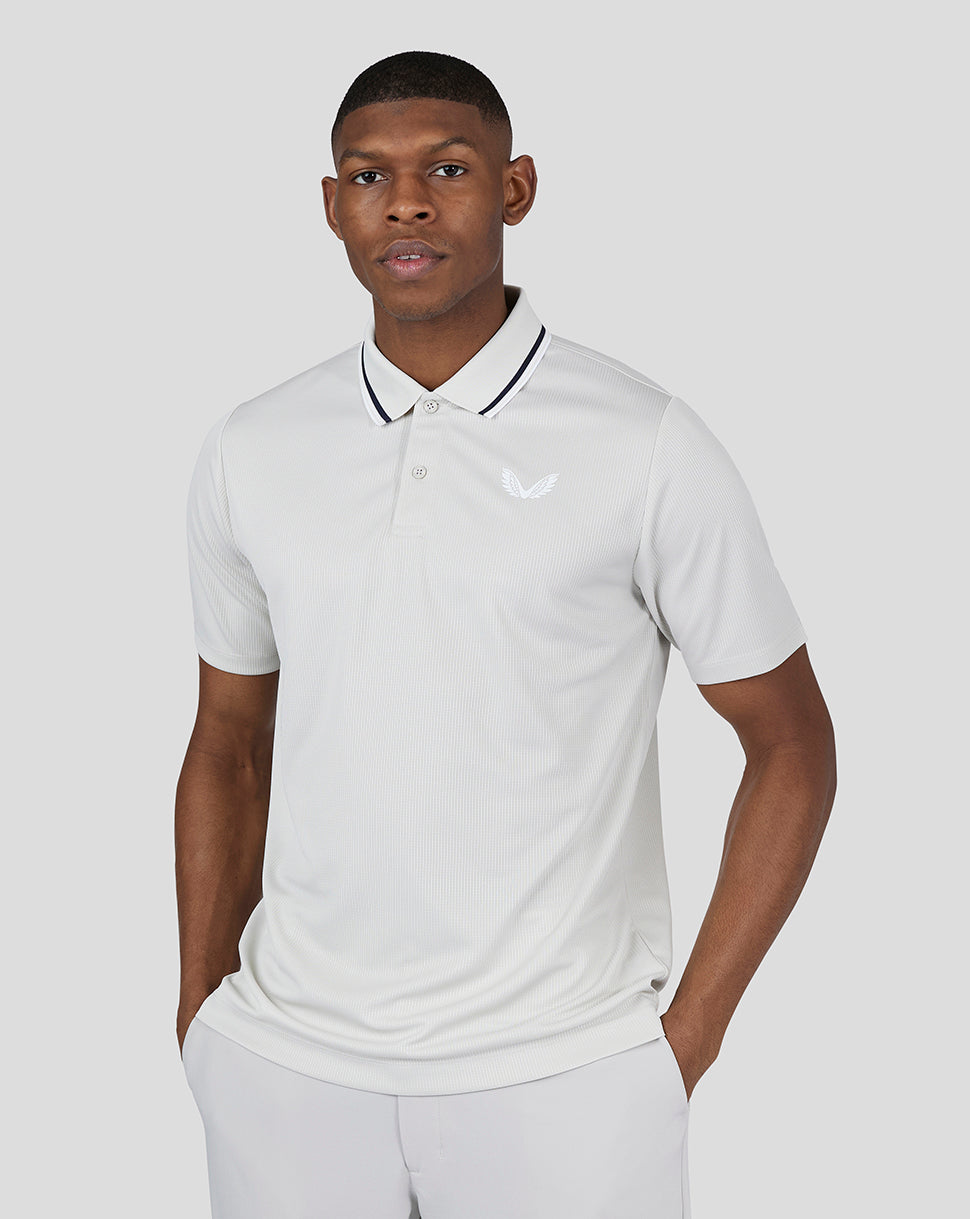 Stone Grey Golf Tipped Polo