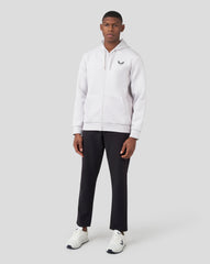 Mist Grey Scuba Zip Through Hoody