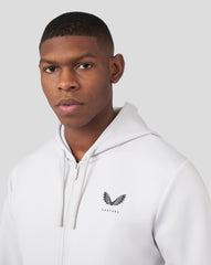 Mist Grey Scuba Zip Through Hoody