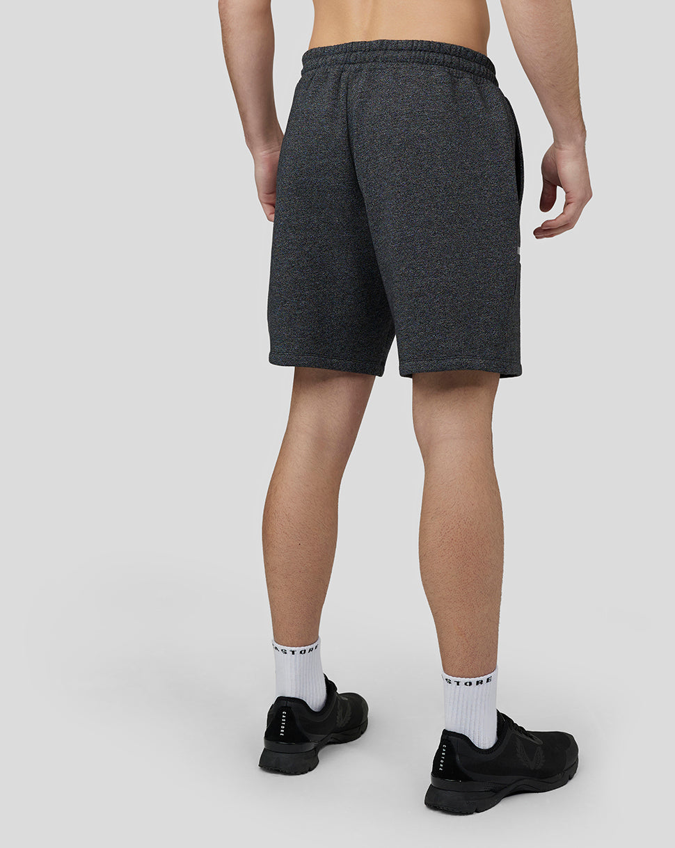 Black Marl Graphic 6" Sweat Shorts