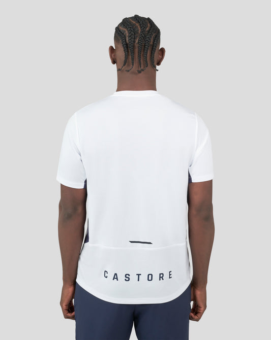 White Cobalt Capsule Mesh Mix Tee