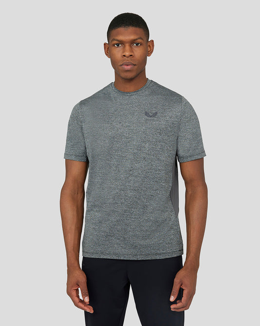 Mist Grey Marl Mesh Mix Short Sleeve Tee