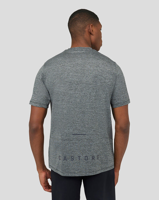 Mist Grey Marl Mesh Mix Short Sleeve Tee