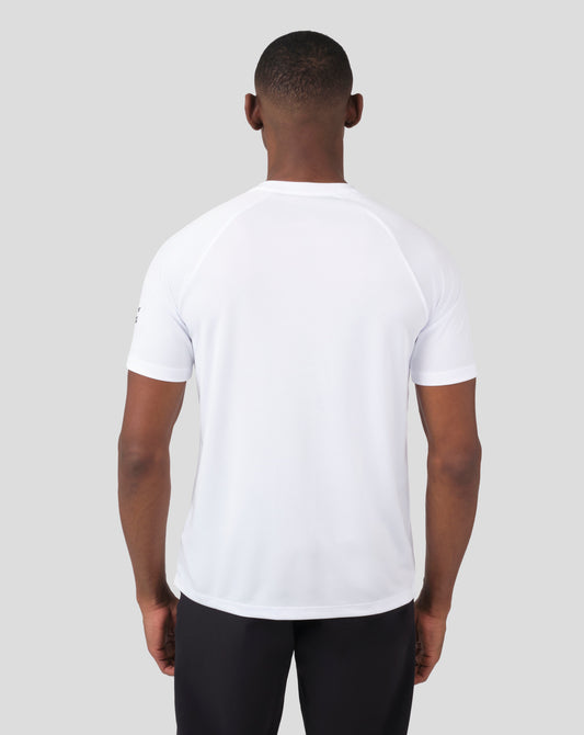 White Short Sleeve Raglan Tee