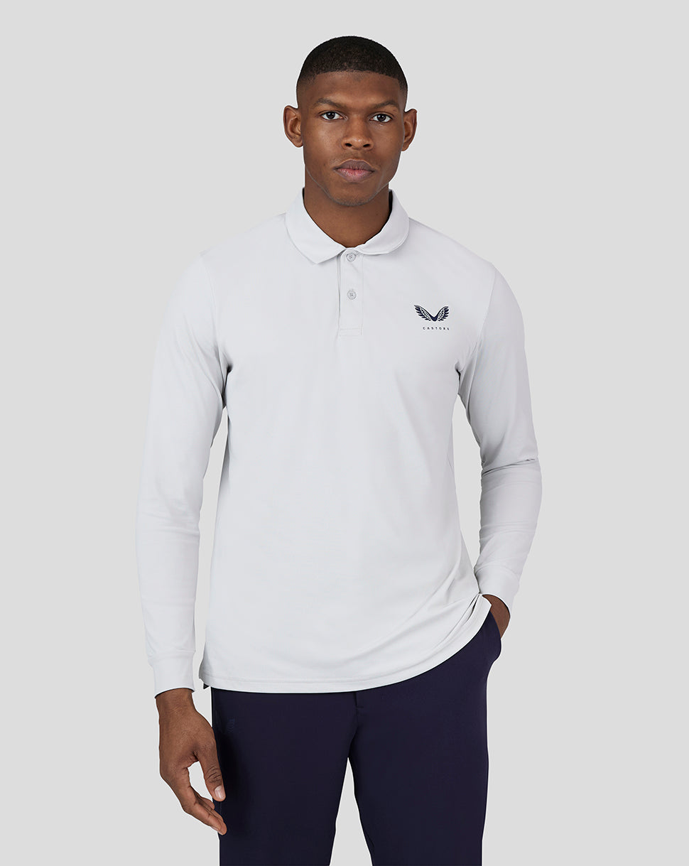 Stone Grey Golf Essential Long Sleeve Polo