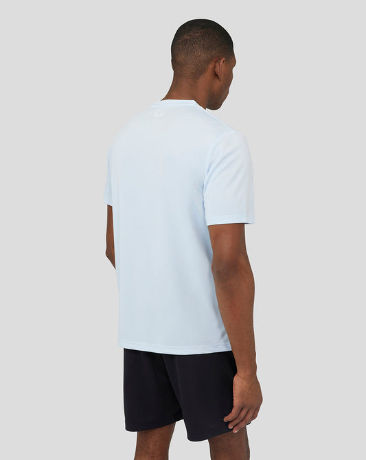 Ice Blue Colourblock Asymmetric Tee