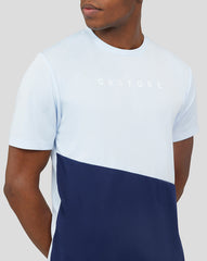 Ice Blue Colourblock Asymmetric Tee