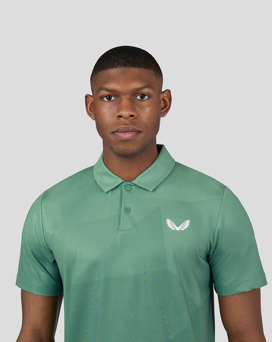 Men's Golf Printed Polo - Hunter Green