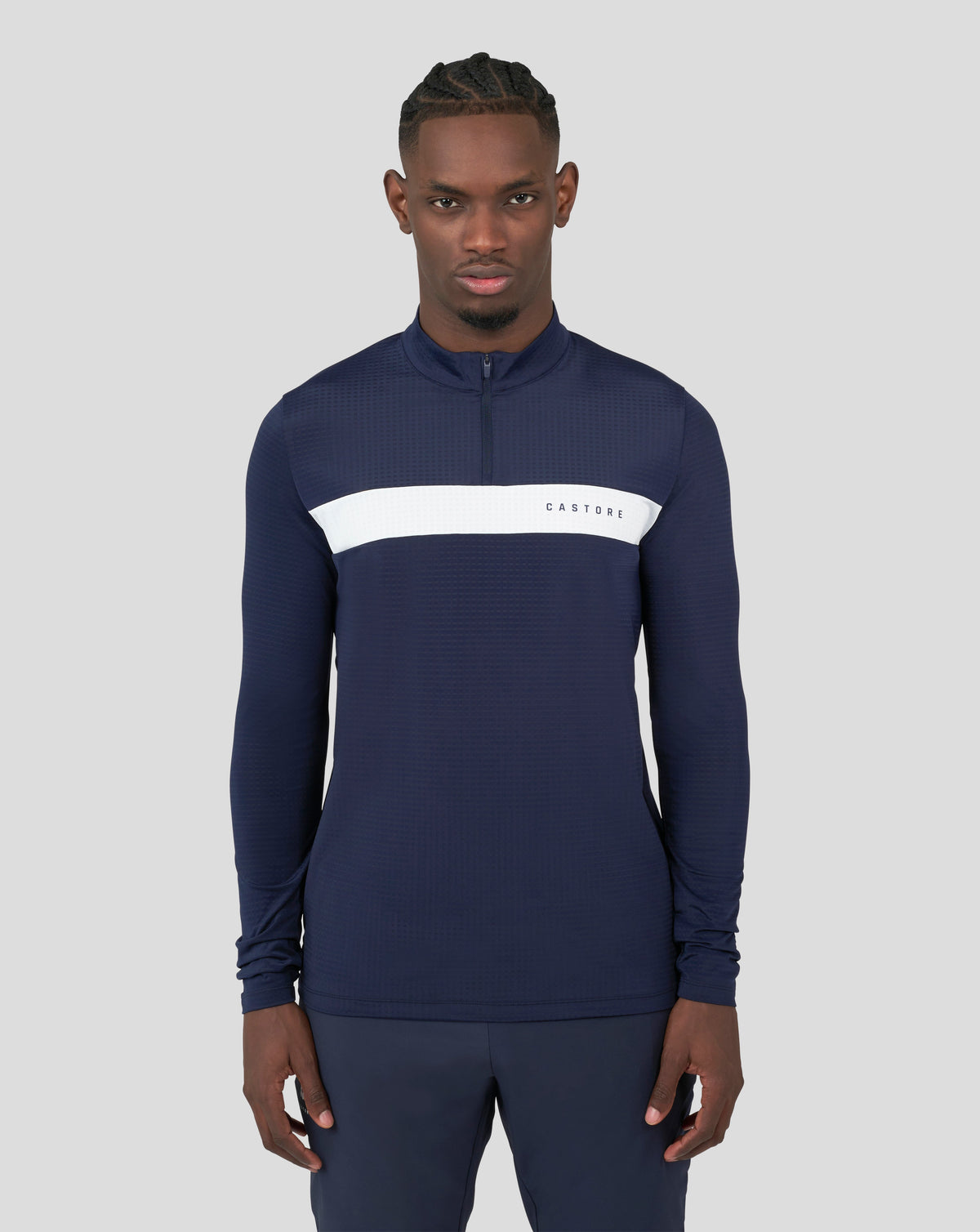 Navy Tech Life Colourblock 1/4 Zip