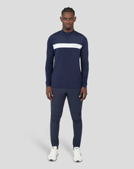 Navy Tech Life Colourblock 1/4 Zip