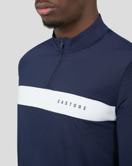 Navy Tech Life Colourblock 1/4 Zip