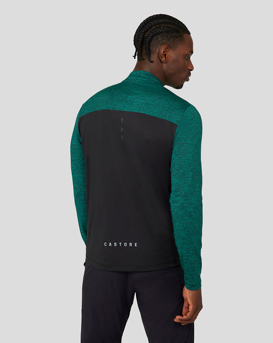 Core Essentials Standard Colour Block 1/4 Zip - Gem Marl