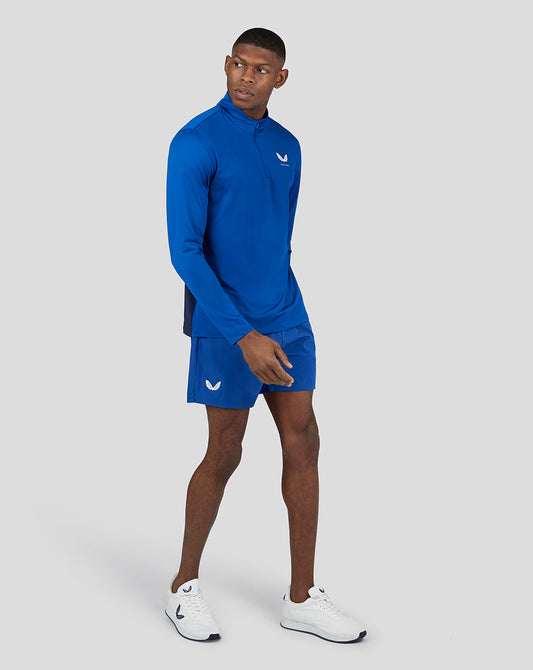 Men's Colour Block 1/4 Zip - True Blue