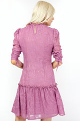 Little Mistress Mauve Drop Waist Shift