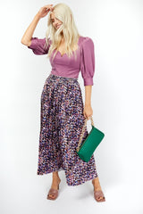 Little Mistress Multi Spot Print Midi Skirt